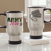 Personalized Travel Mugs - Army & Navy Supporter - 12610