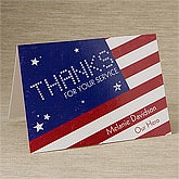 Personalized Patriotic Greeting Cards - American Flag - 12619