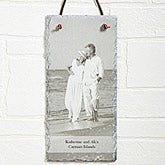 Personalized Photo Slate Wall Plaque - Vertical - 12633