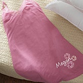 Personalized Pink Chemise with Floral Name Design - 12639