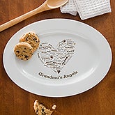 Personalized Serving Platters - Her Heart of Love - 12660