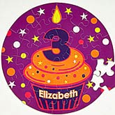 Kids Personalized Birthday Puzzles - Birthday Cupcake - 12702