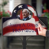 Personalized American Flag Memorial Stake - 12704