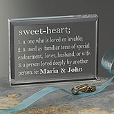 Sweetheart Personalized Beveled Keepsake personalized gifts