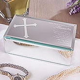 Personalized Mirrored Keepsake Box - First Communion Blessing - 12753