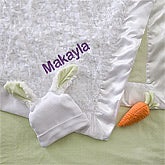 Personalized Easter Blanket & Easter Bunny Hat Gift Set - 12785