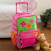 Personalized Kids Suitcases - Flowers Rolling Luggage for Girls - 12799