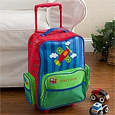 Personalized Kids Suitcases - Airplae Rolling Luggage for Boys - 12800