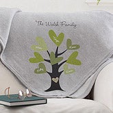 Personalized Family Throw Blanket - Leaves of Love  - 12871