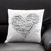 Personalized Keepsake Throw Pillows - Her Heart Of Love - 12878