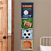 Personalized Boys Growth Chart - Sports - 12891