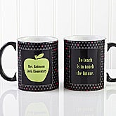 Personalized Teacher Coffee Mugs - Green Apple - 12925