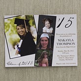 Personalized Photo Graduation Party Invitations - Refined Graduate - 12947