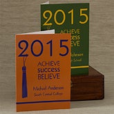 Personalized Graduation Greeting Cards - Achieve, Success, Believe - 12956