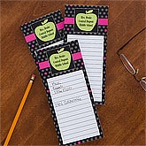 Personalized Teacher's To Do List Notepad - Green Apple - 12977