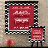 Personalized Teacher Canvas Art - A Teacher's Promise - 12983