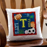 Personalized Kids Throw Pillows - Sports - 12997