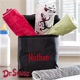 Personalized Baby Bottle Bag with Dr Seuss Cat In The Hat Burp Cloth Set - 13001
