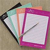 Personalized Love Note Pads - 13019