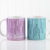 Personalized Coffee Mugs - Cascading Names - 13138