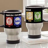 Personalized Medical Student Travel Mugs - Eat, Sleep, Study - 13142