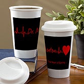 Personalized Travel Tumblers for Doctors - Heart of Caring - 13146
