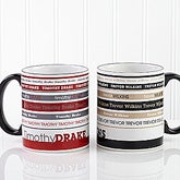 Personalized Coffee Mugs - Signature Stripe - 13148
