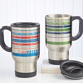 Personalized Travel Mugs - Signature Stripe - 13166