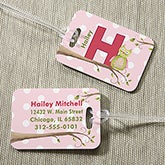 Girls Personalized Luggage Tag Set - Owl About You - 13178