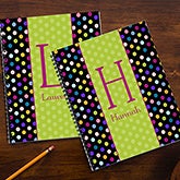 Personalized Kids Notebooks for Girls - Polka Dots - 13222