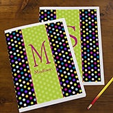 Personalized Girls Folders - Polka Dots - 13223