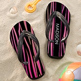 Personalized Girls Flip Flop Sandals - Animal Print - 13225