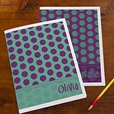 Personalized School Folders - Trendy Polka Dots - 13248