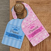 Personalized Kids Room Door Knob Hangers - Jr Royalty - 13283