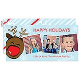 Personalized Photo Postcard Christmas Cards - Playful Reindeer - 13334 Personalized Photo Postcard Christmas Cards - Playful Reindeer - 13334