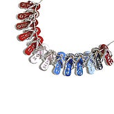 Colored Sorority Flip Flop Pendant Necklace