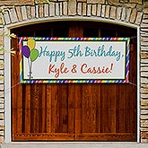Personalized Birthday Party Banners - Party Stripe - 13553 Personalized Birthday Party Banners - Party Stripe - 13553