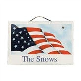 Stars & Stripes Slate Plaque -  Marine Seal