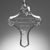 Personalized Memorial Christmas Ornaments - In Loving Memory Cross - 13835 Personalized Memorial Christmas Ornaments - In Loving Memory Cross - 13835