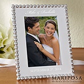 Personalized Wedding Picture Frames - Mariposa String of Pearls - 13944 Personalized Wedding Picture Frames - Mariposa String of Pearls - 13944