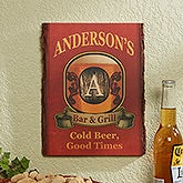 Personalized Vintage Bar Sign - Basswood Plank - 13949 Personalized Vintage Bar Sign - Basswood Plank - 13949