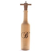 Wine Bottle Solid Maple Peppermill