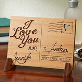 Personalized Romantic Keepsake Gifts - Sending Love Wood Postcard - 14005 Personalized Romantic Keepsake Gifts - Sending Love Wood Postcard - 14005