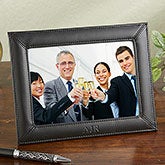 Personalized Leather Picture Frame - Executive Monogram - 14018 Personalized Leather Picture Frame - Executive Monogram - 14018