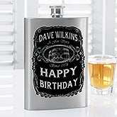 Personalized Drinking Flask - Whiskey Label - 14463 Personalized Drinking Flask - Whiskey Label - 14463