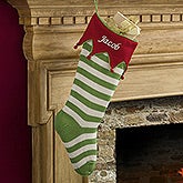 Personalized Knit Christmas Stockings - Seasonal Stripe - 14661 Personalized Knit Christmas Stockings - Seasonal Stripe - 14661