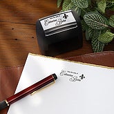 Custom From The Desk Of Self-Inking Stamper - Fleur de Lis