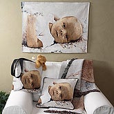 Personalized Color Photo Tapestry Wall Hanging and Rod