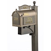 Deluxe Mailbox & Post - Black Finish