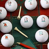 Custom Personalized Christmas Golf Ball Set